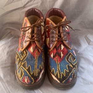 Prestique Vintage Printed Carpet Short Boots